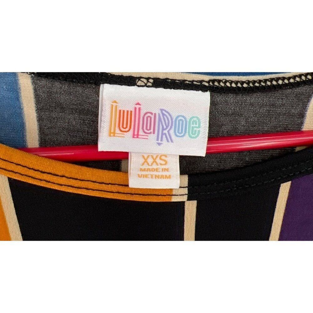 LuLaRoe Irma Tunic Top Womens Size XXS Colorblock Abstract Lot of 2 New - Picture 8 of 9